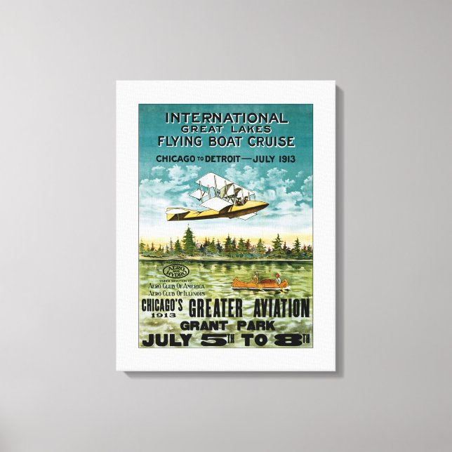 Impressão Em Tela Barco Voador excelente - M (Frente)