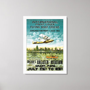 Impressão Em Tela Barco Voador excelente - XL