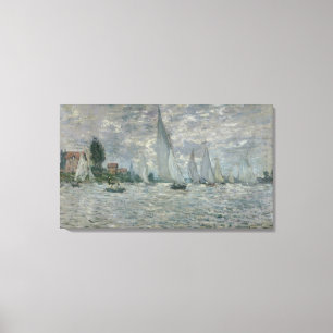 Impressão Em Tela Barcos de Claude Monet  , ou regata em Argenteuil
