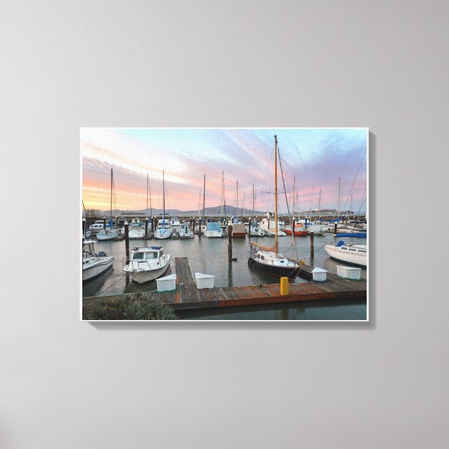 Impressão Em Tela Barcos de marina (Frente)