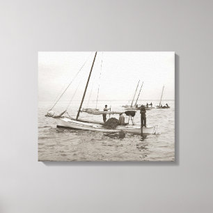 Impressão Em Tela Barcos de Ostras, 1903