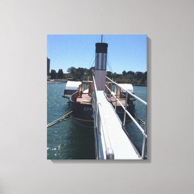 Impressão Em Tela Barcos de pesca no porto (Frente)