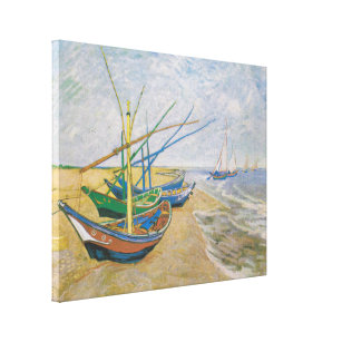 Impressão Em Tela Barcos De Pesca   Vincent Van Gogh