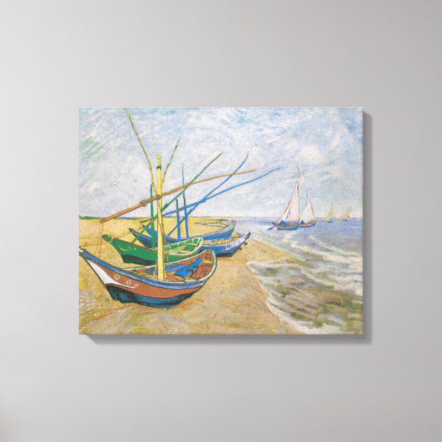 Impressão Em Tela Barcos De Pesca | Vincent van Gogh (Frente)