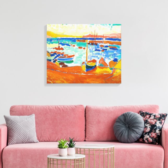 Impressão Em Tela Barcos em Collioure | Andre Derain | (Insitu(Sala de estar))