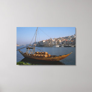 Impressão Em Tela Barcos Rabelo, Porto, Portugal