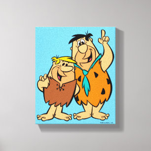 Impressão Em Tela Barney Rubble e Fred Flintstone