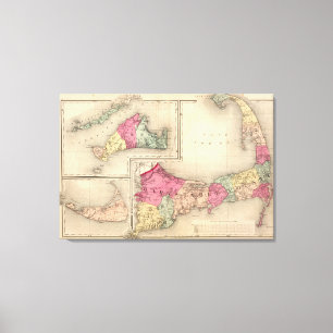 Impressão Em Tela Barnstable, duques, condados de Nantucket