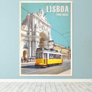 Impressão Em Tela Barramento Amarelo, Arca da Rua Augusta. Lisboa, P