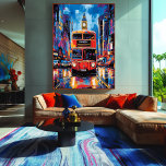 Impressão Em Tela Barramento Pop Art London com Big Ben Backdrop<br><div class="desc">Capture o charme e a energia de Londres com esta ousada arte de pop, apresentando um ônibus vermelho de dois andares contra o pano de fundo do Big Ben. As cores vibrantes e o estilo retrô dão vida à cidade icônica, perfeita para fãs de pop, cultura britânica e a decoração...</div>