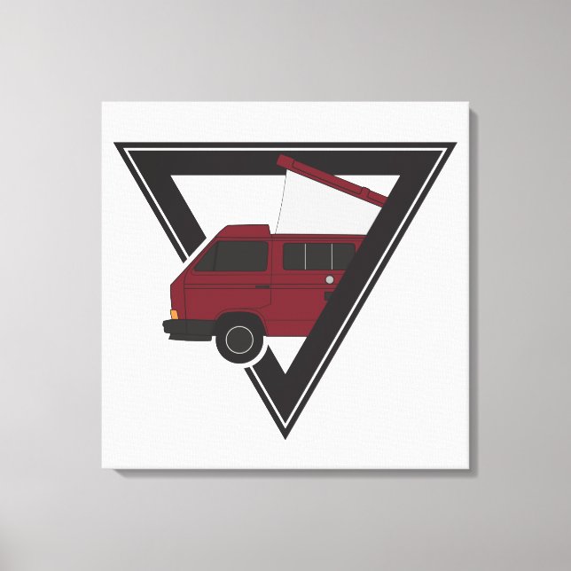 Impressão Em Tela barramento triangular maroon (Frente)