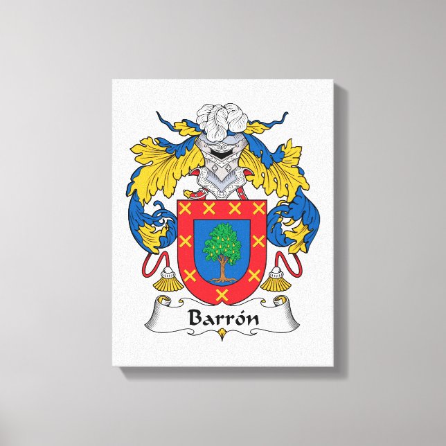 Impressão Em Tela Barron Family Crest (Frente)