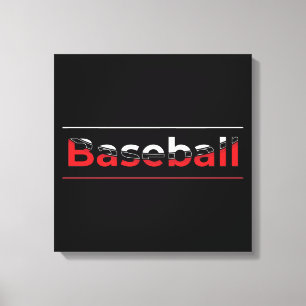 Impressão Em Tela Baseball - Arte Geométrica Minimalista