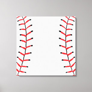 Impressão Em Tela Baseball Seams Estilo Esportivo Tema Baseball