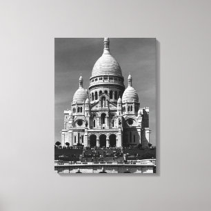 Impressão Em Tela Basílica Vintage França Paris Sacre Coeur