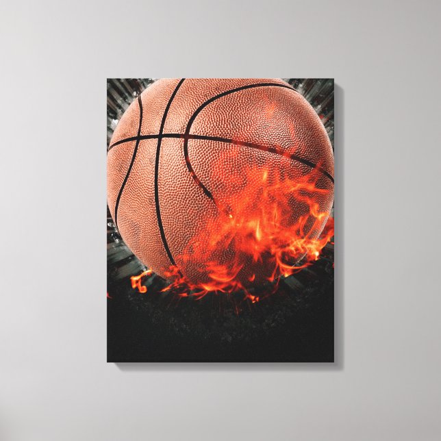 Impressão Em Tela Basquete Flaming (Frente)
