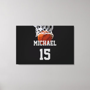 Impressão Em Tela Basquete Seu Nome