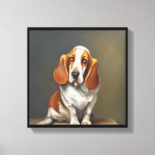Impressão Em Tela Basset Artesien Normand - Retrato de Cachorro