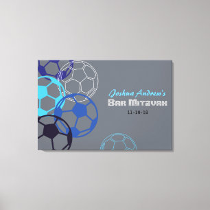 Impressão Em Tela Bastão MitzvahSign do bar do FUTEBOL no conselho