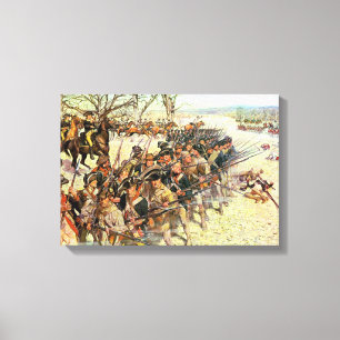 Impressão Em Tela Batalha da Revolução Americana do Tribunal de Guil