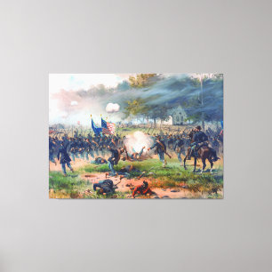 Impressão Em Tela Batalha de Antietam Thure de Thulstrup 1887 Restau