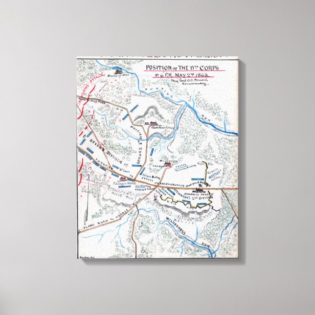 Impressão Em Tela Batalha de Chancellorsville (Frente)