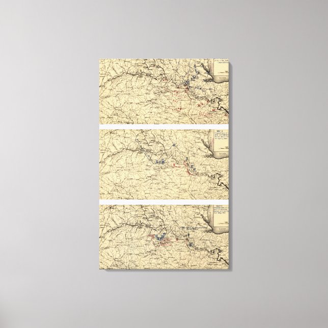 Impressão Em Tela Batalha de Chancellorsville (Frente)