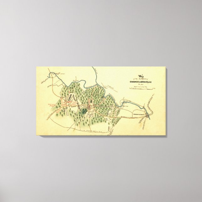 Impressão Em Tela Batalha de Chancellorsville 3 (Frente)