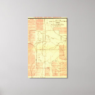 Impressão Em Tela Batalha de Chickamauga - mapa panorâmico da guerr