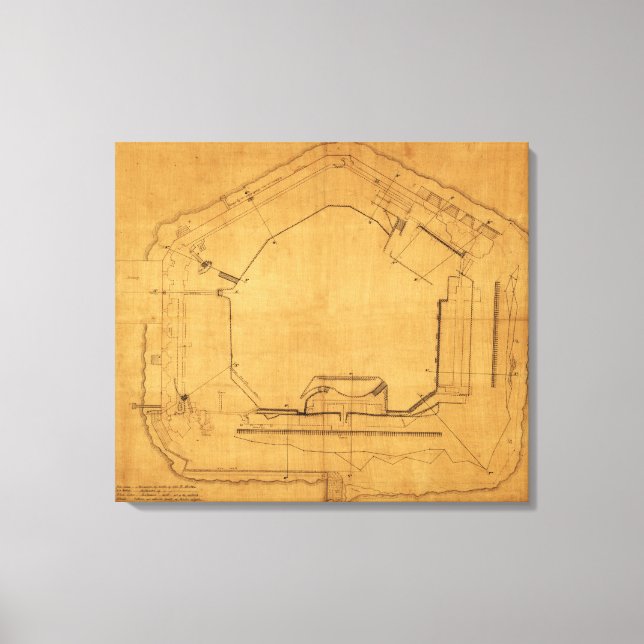 Impressão Em Tela Batalha de Fort Sumter - Guerra Civil Panorâmica 4 (Frente)