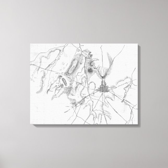 Impressão Em Tela Batalha de Gettysburg (Frente)