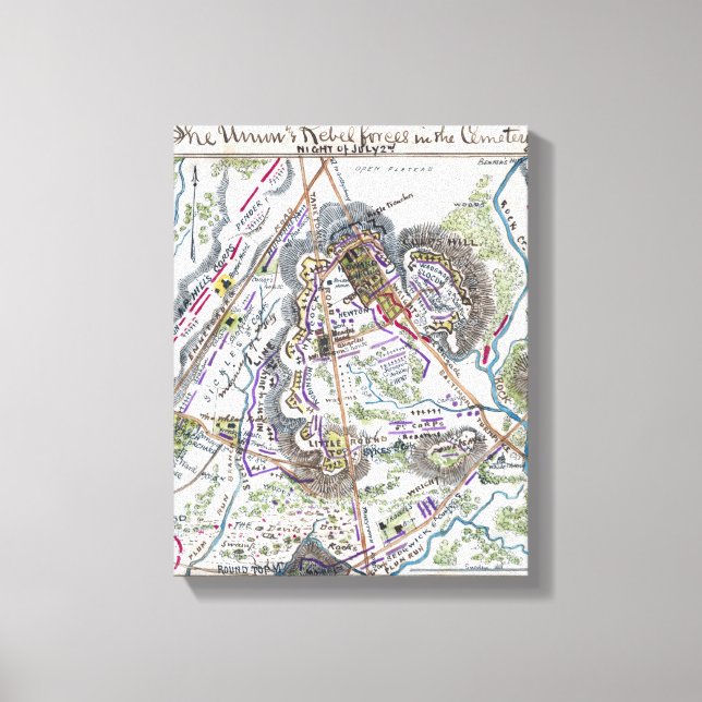 Impressão Em Tela Batalha de Gettysburg 2 (Frente)