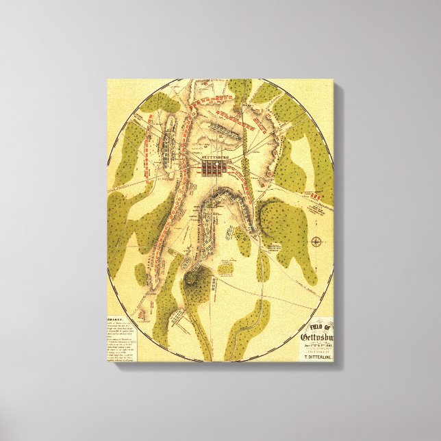 Impressão Em Tela Batalha de Gettysburg 3 (Frente)