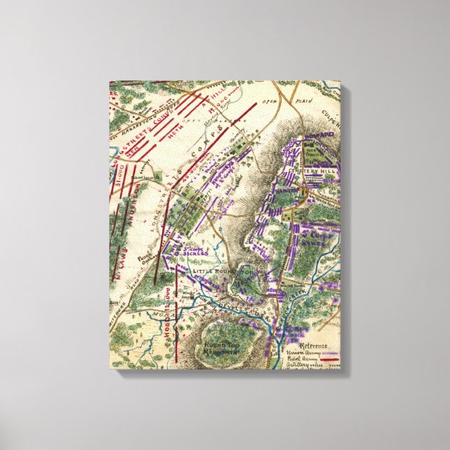 Impressão Em Tela Batalha de Gettysburg 5 (Frente)