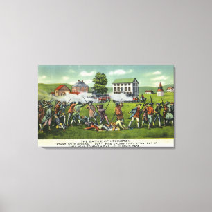 Impressão Em Tela Batalha de Lexington Scene