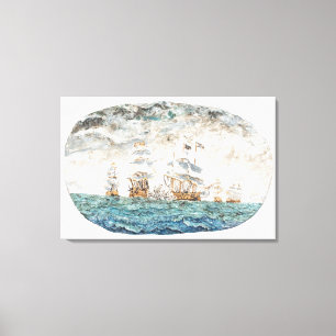 Impressão Em Tela Batalha de Trafalgar 1805 1998