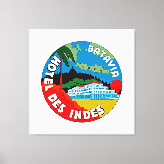 Impressão Em Tela Batavia Hotel Des Indies - XL (Frente)