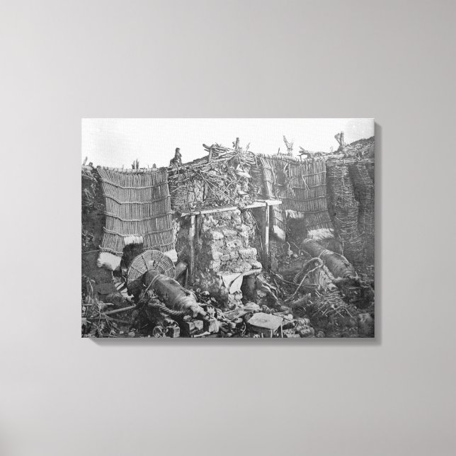 Impressão Em Tela Bateria de duas armas durante a Guerra da Crimeia, (Frente)