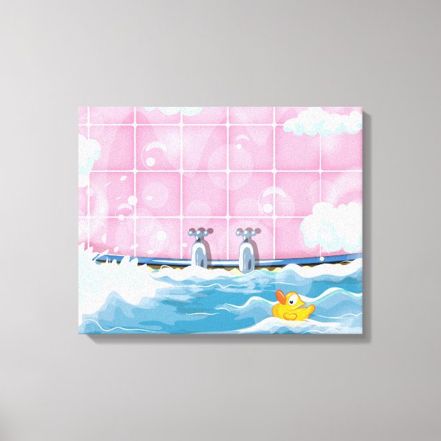 Impressão Em Tela Bath Yellow Duck (Frente)