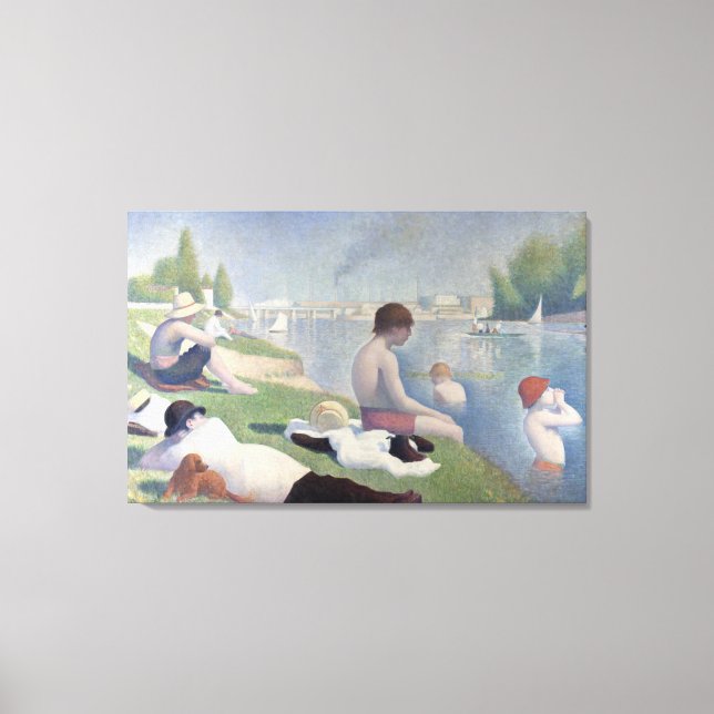 Impressão Em Tela Bathers in Asnieres por Georges Seurat (Frente)