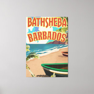 Impressão Em Tela Bathsheba Barbados poster de viagens de férias de
