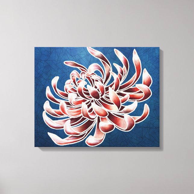 Impressão Em Tela Batik Chrysanthemum (Frente)