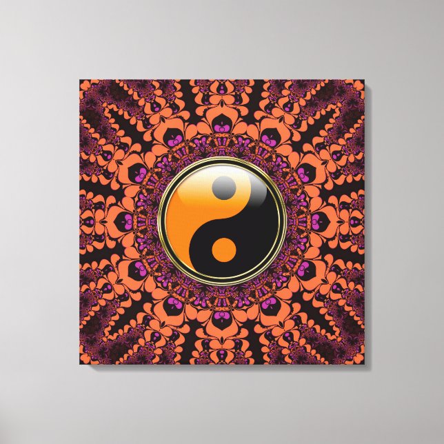 Impressão Em Tela Batik New Age Yin Yang Lona Envolta (Frente)