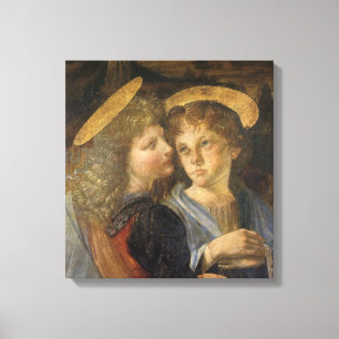 Impressão Em Tela Batismo dos Anjos Cristos por Leonardo da Vinci