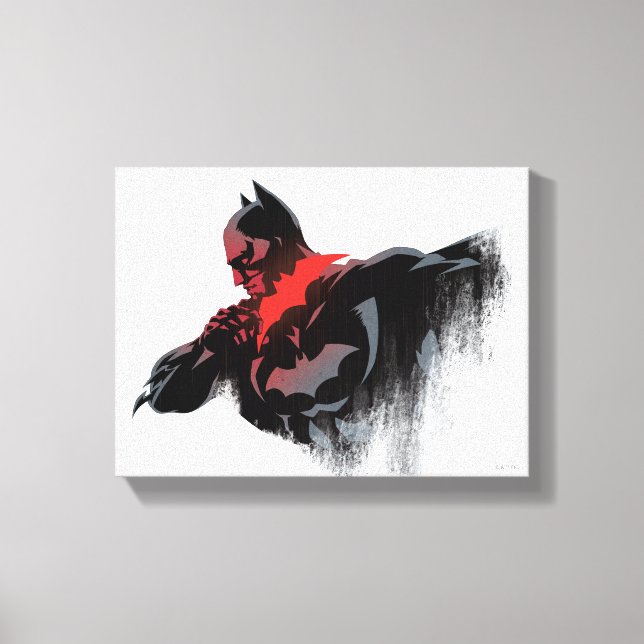 Impressão Em Tela Batman Batarang Carmesim (Frente)