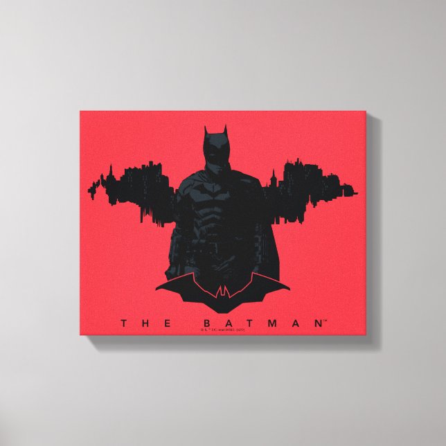 Impressão Em Tela Batman Gotham Silhouette (Frente)