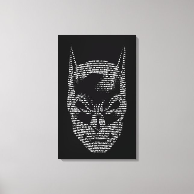 Impressão Em Tela Batman Head Mantra (Frente)