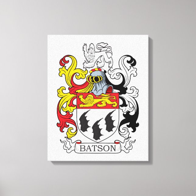Impressão Em Tela Batson Family Crest (Frente)