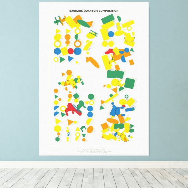 Impressão Em Tela Bauhaus Quantum Composition  (Insitu(piso de madeira))