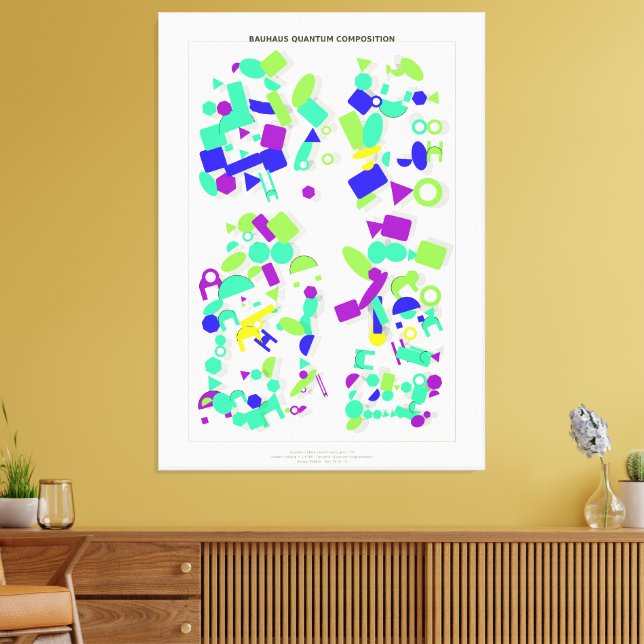 Impressão Em Tela Bauhaus Quantum Composition  (Insitu(Sala de estar))